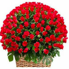 Basket of 200 red roses