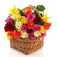 24 Assorted Roses Basket