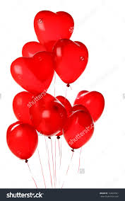 Bouquet of 12 air filled heart balloons