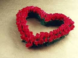 50 Red roses heart