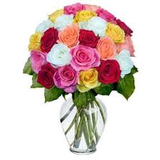 15 mix roses vase