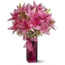 Pink Lilies in a vase