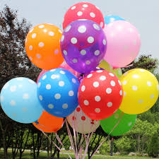 24 polka dot air balloons
