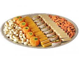 1/2 kg mithai and 1/2 kg dry fruit