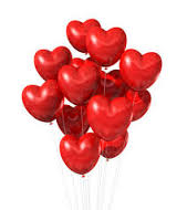 25 helium Heart balloons