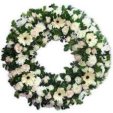Wreath with white flowers